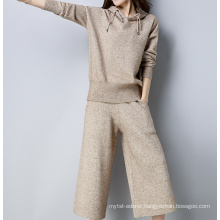 PK18ST094 cashmere hoodie sweater fashion suit for woman